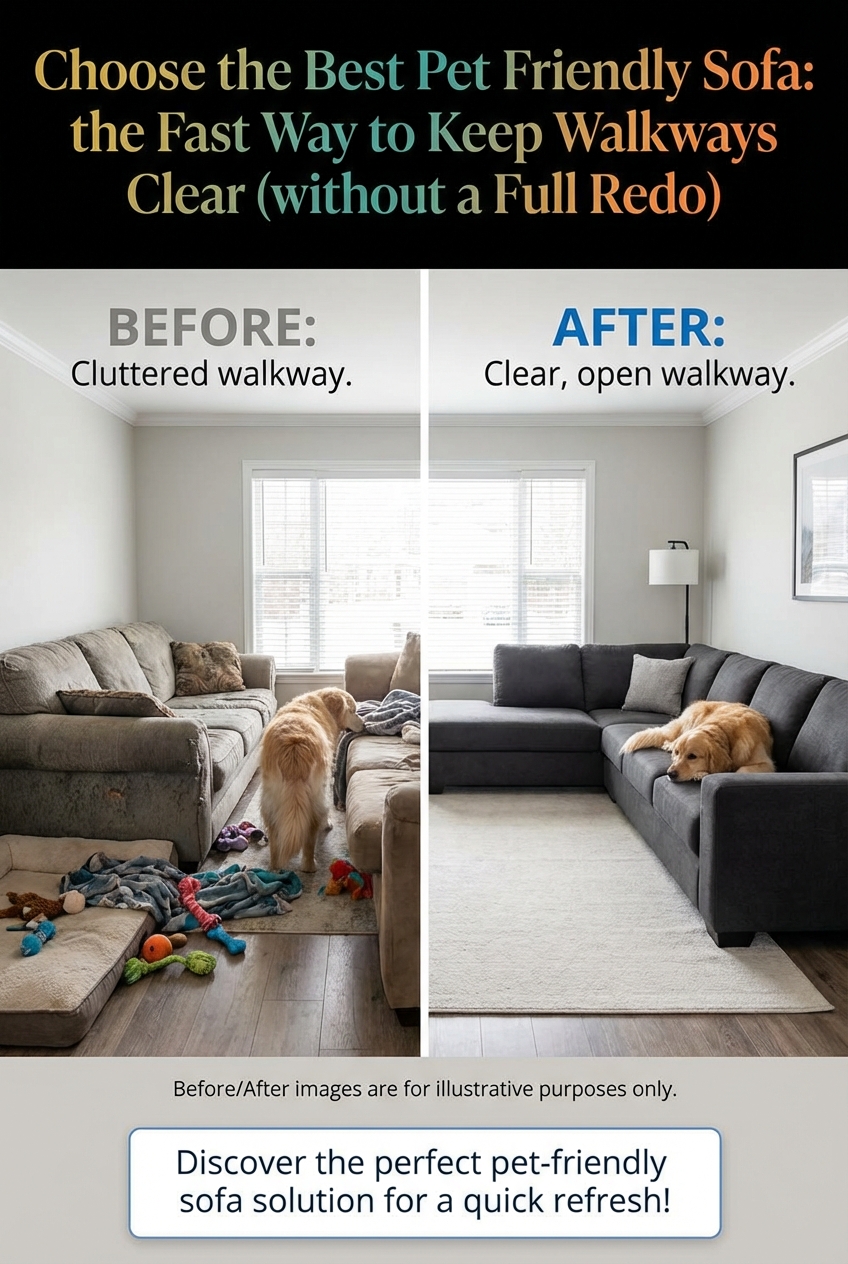 Choose the Best Pet Friendly Sofa: the Fast Way to Keep Walkways Clear (without a Full Redo) - photo 5