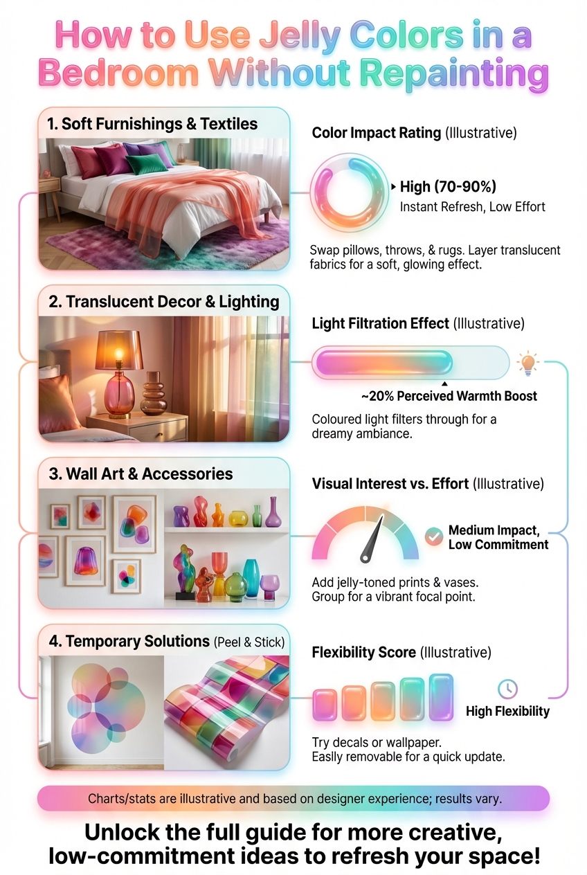 How to Use Jelly Colors in a Bedroom Without Repainting - photo 3