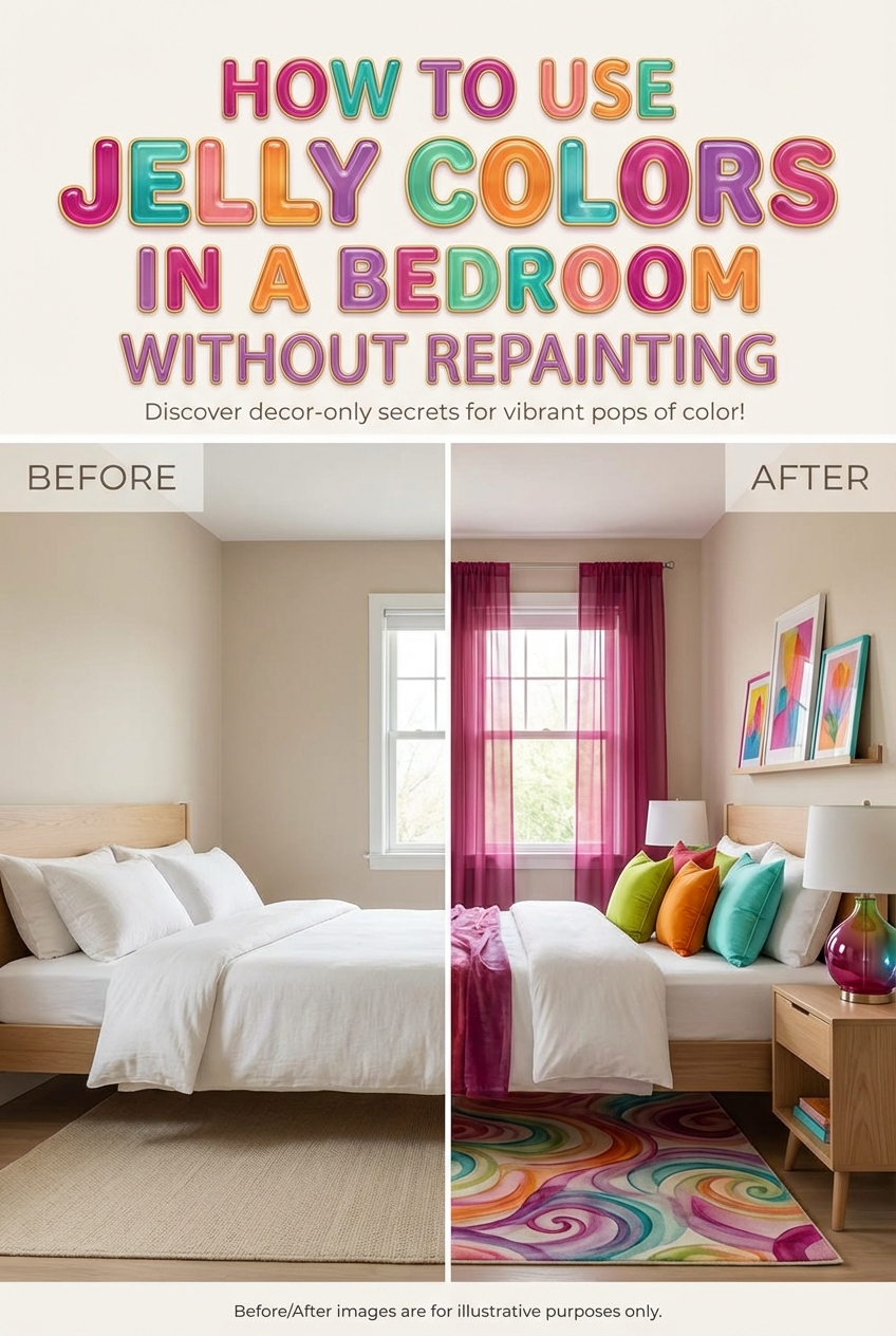 How to Use Jelly Colors in a Bedroom Without Repainting - photo 5