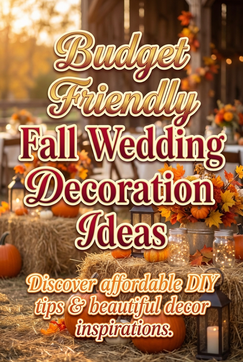 Budget Friendly Fall Wedding Decoration Ideas - photo 2