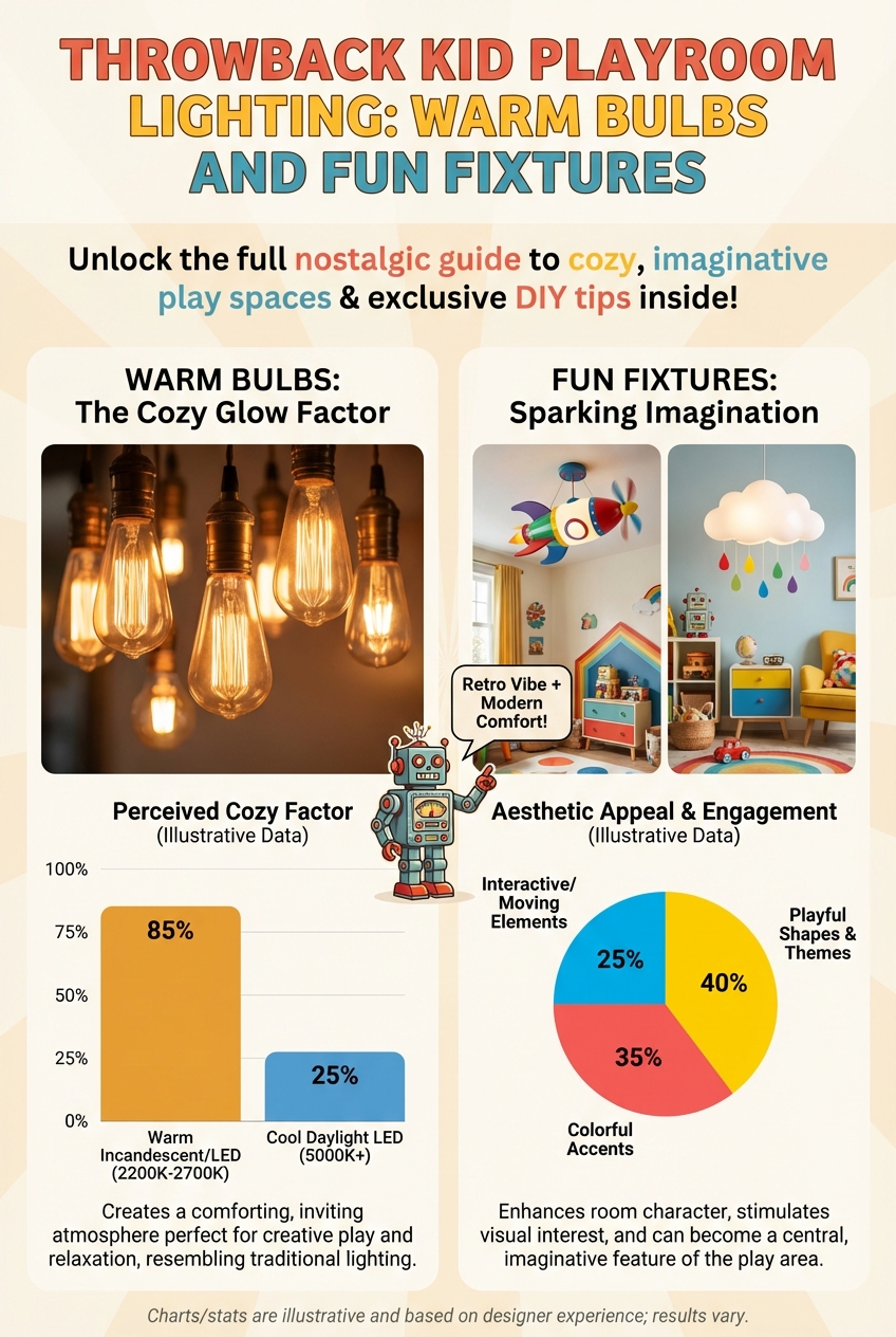 Throwback Kid Playroom Lighting: Warm Bulbs and Fun Fixtures - photo 3