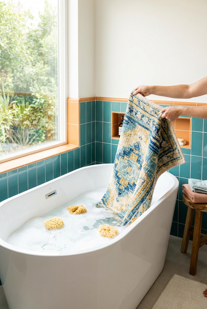 Wash a Rug in the Bathtub: the Fast Way to Get the Size Right (without a Full Redo)