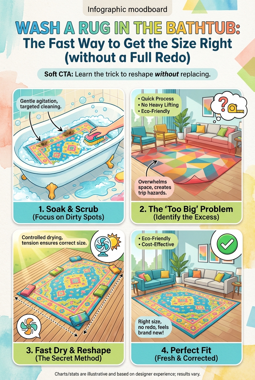 Wash a Rug in the Bathtub: the Fast Way to Get the Size Right (without a Full Redo) - photo 4