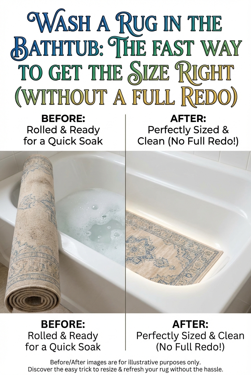 Wash a Rug in the Bathtub: the Fast Way to Get the Size Right (without a Full Redo) - photo 5