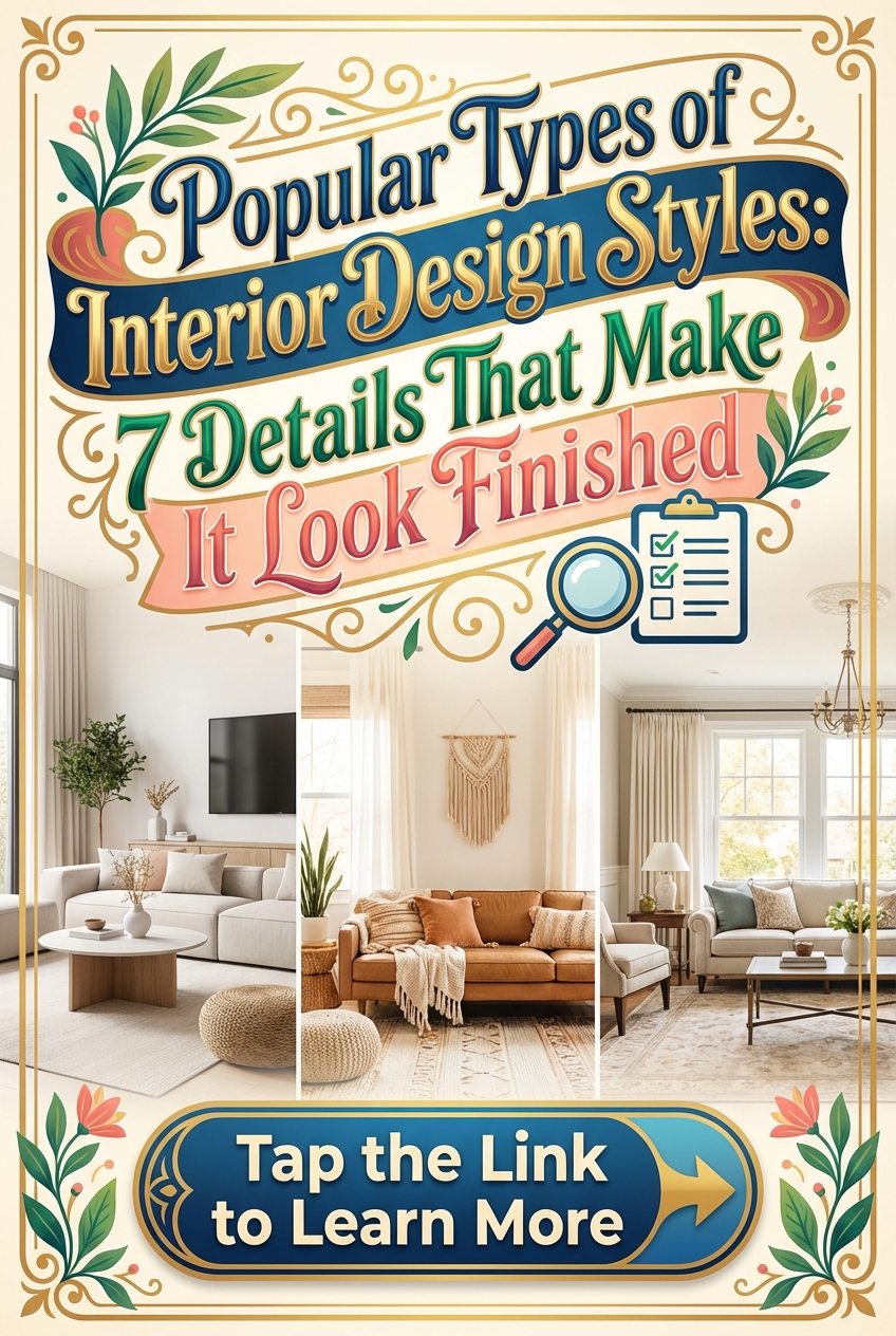 Popular Types of Interior Design Styles: 7 Details That Make It Look Finished - photo 2