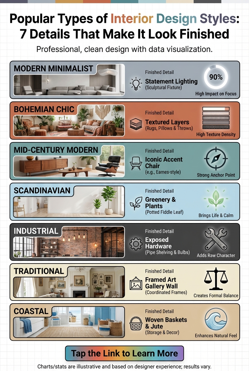 Popular Types of Interior Design Styles: 7 Details That Make It Look Finished - photo 3
