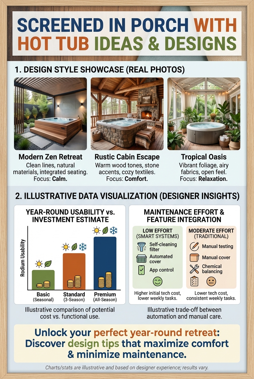Screened in Porch with Hot Tub Ideas Designs - photo 3