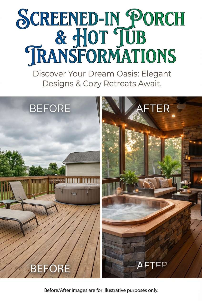 Screened in Porch with Hot Tub Ideas Designs - photo 5