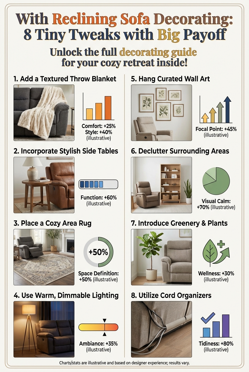 With Reclining Sofa Decorating: 8 Tiny Tweaks with Big Payoff - photo 3