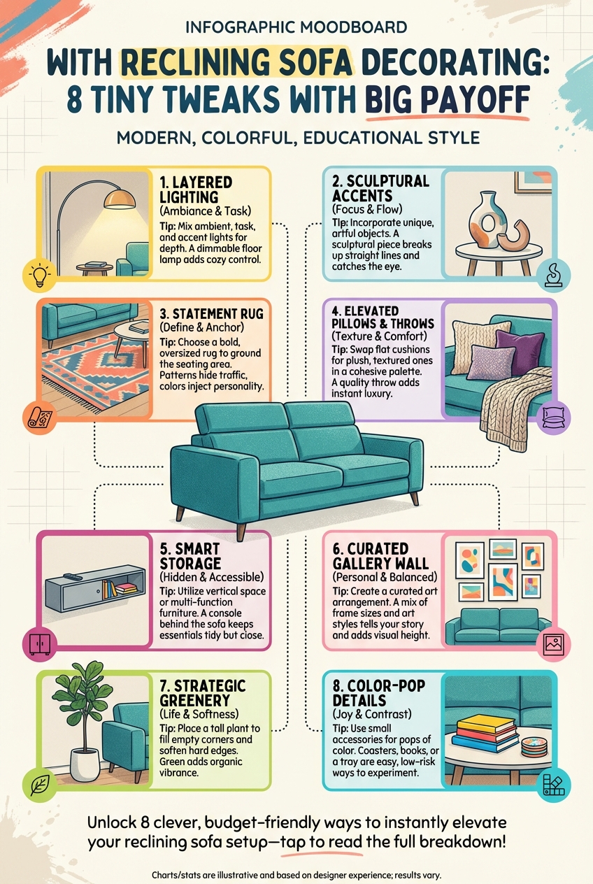 With Reclining Sofa Decorating: 8 Tiny Tweaks with Big Payoff - photo 4