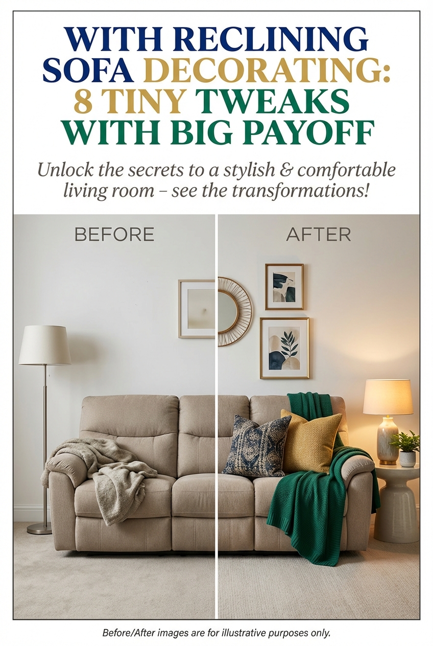 With Reclining Sofa Decorating: 8 Tiny Tweaks with Big Payoff - photo 5