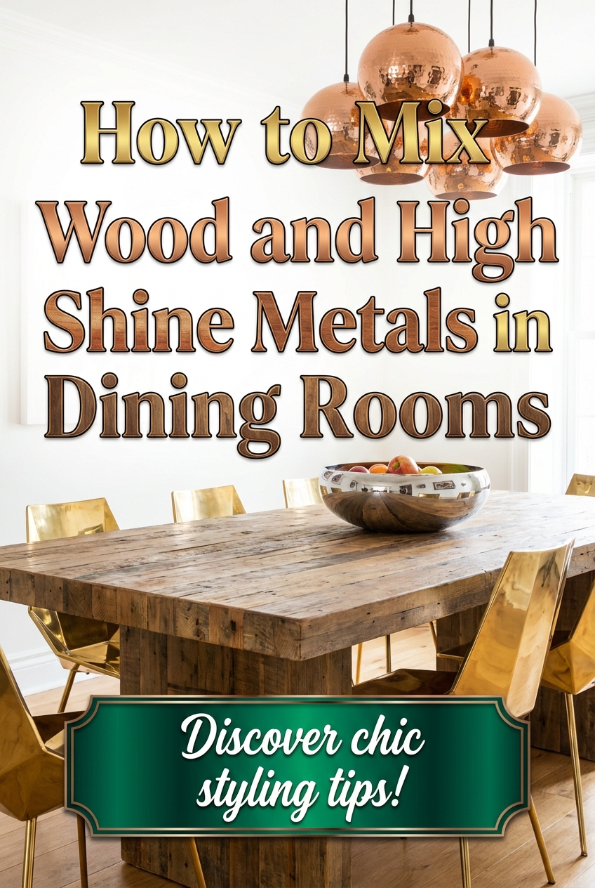 How to Mix Wood and High Shine Metals in Dining Rooms - photo 2