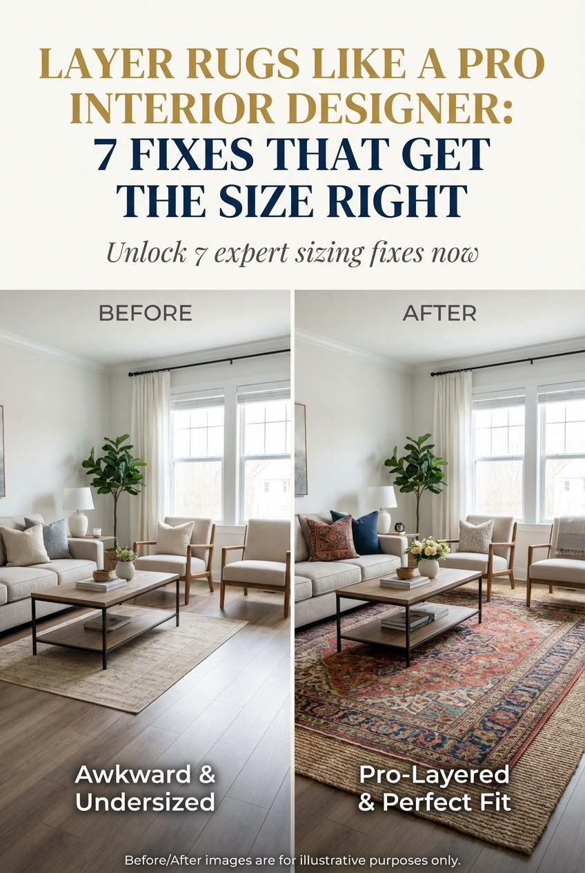 Layer Rugs Like a Pro Interior Designer: 7 Fixes That Get the Size Right - photo 5