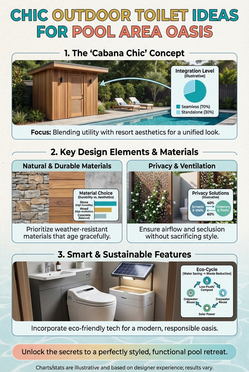 Chic Outdoor Toilet Ideas for Pool Area Oasis - photo 3