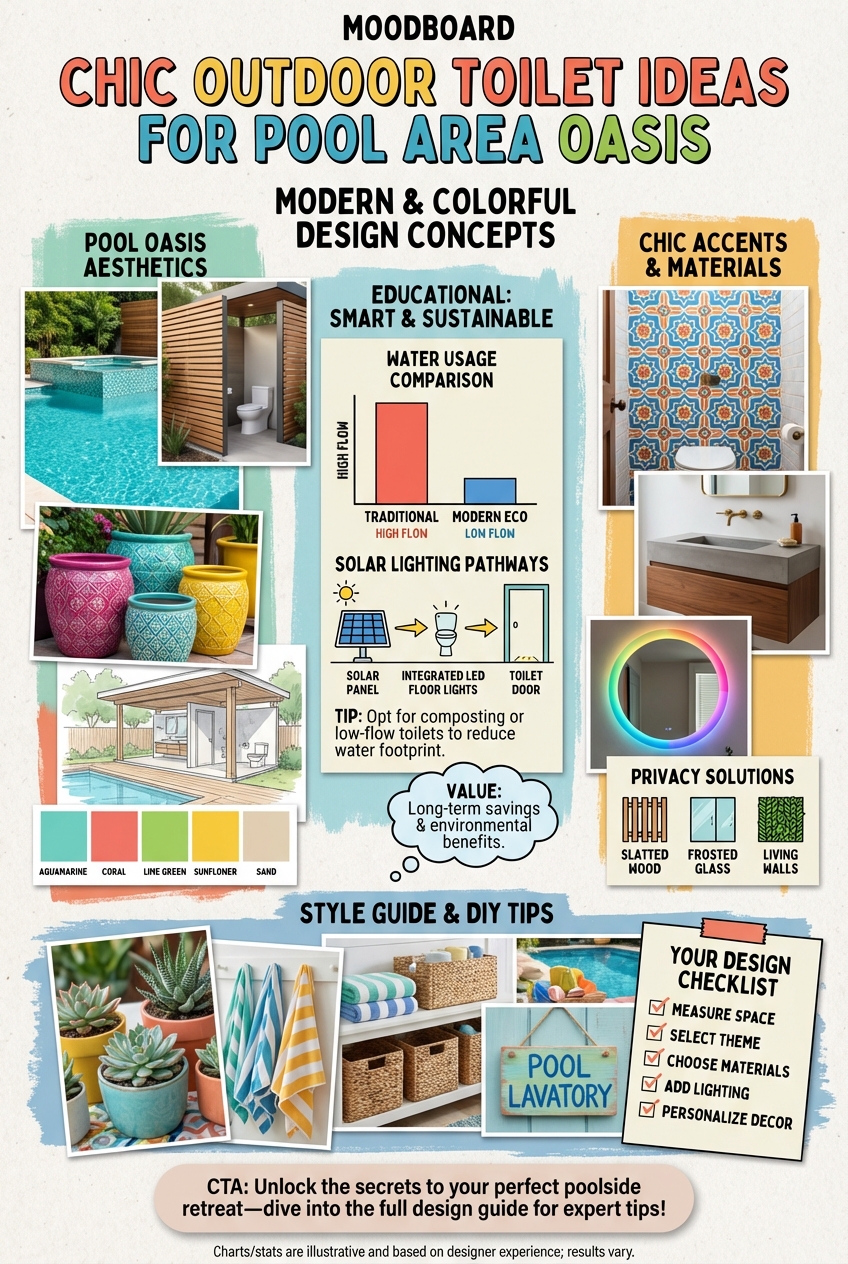 Chic Outdoor Toilet Ideas for Pool Area Oasis - photo 4