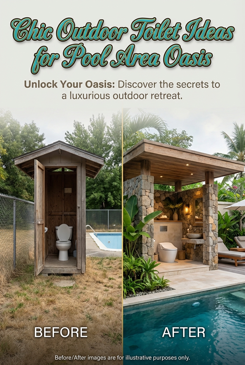 Chic Outdoor Toilet Ideas for Pool Area Oasis - photo 5