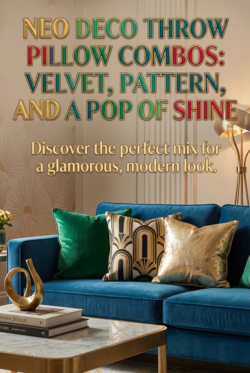 Neo Deco Throw Pillow Combos: Velvet, Pattern, and a Pop of Shine - photo 2