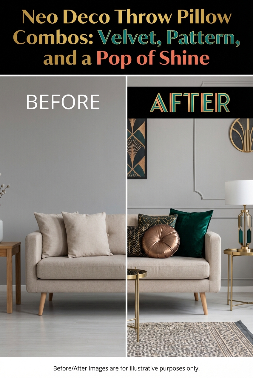 Neo Deco Throw Pillow Combos: Velvet, Pattern, and a Pop of Shine - photo 5
