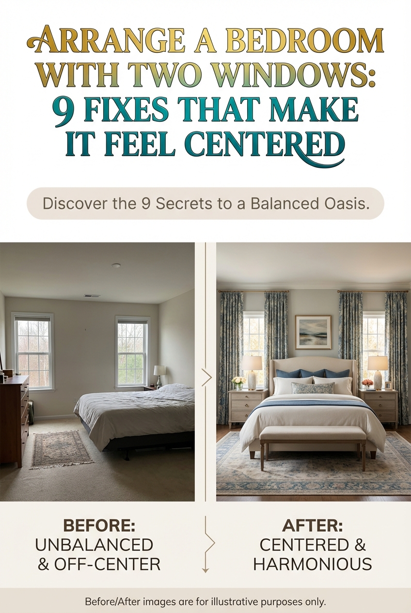 Arrange a Bedroom with Two Windows: 9 Fixes That Make It Feel Centered - photo 5