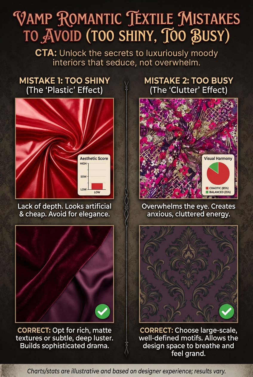 Vamp Romantic Textile Mistakes to Avoid (Too shiny, too busy) - photo 3