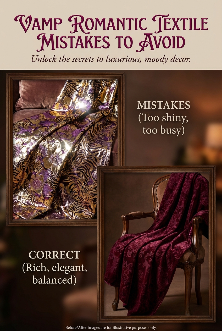 Vamp Romantic Textile Mistakes to Avoid (Too shiny, too busy) - photo 5