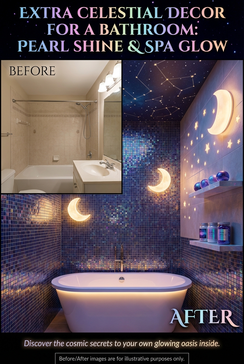 Extra Celestial Decor for a Bathroom: Pearl Shine and Spa Glow - photo 5
