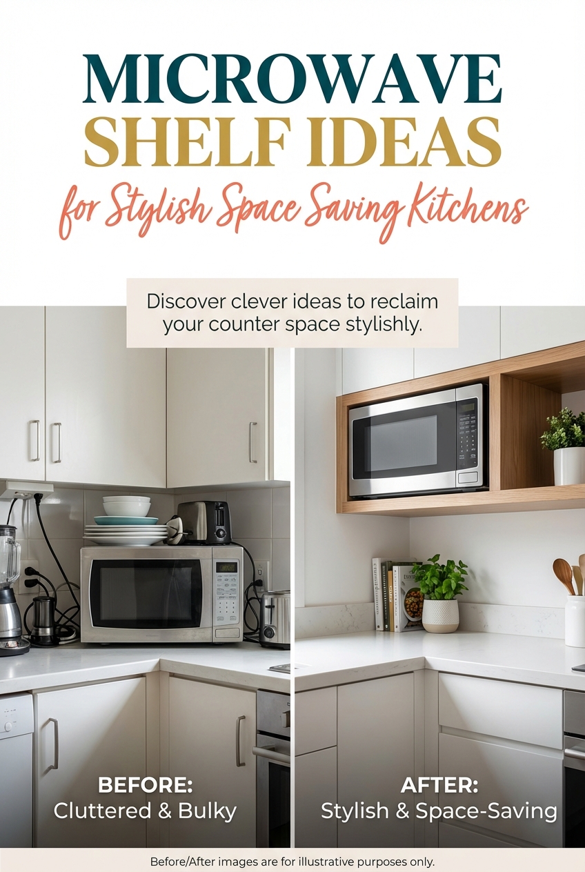 Microwave Shelf Ideas for Stylish Space Saving Kitchens - photo 5