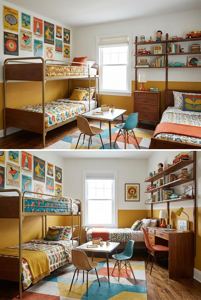Throwback Kid Sibling Room Ideas: Matching Vibes Without Matching Everything