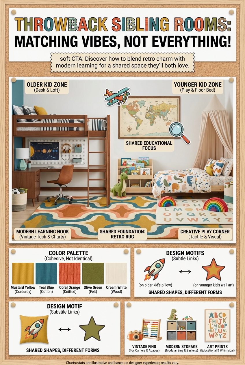 Throwback Kid Sibling Room Ideas: Matching Vibes Without Matching Everything - photo 4