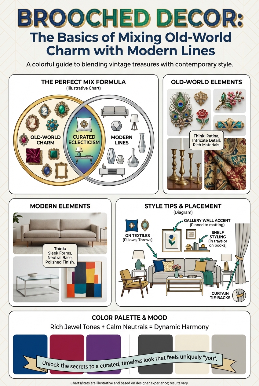 Brooched Decor: The Basics of Mixing Old-World Charm with Modern Lines - photo 4