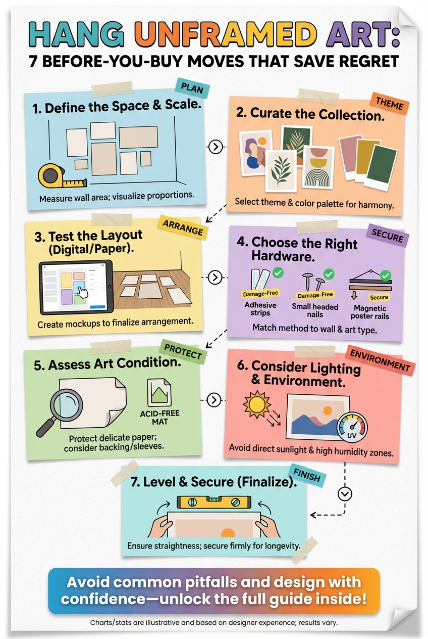 Hang Unframed Art: 7 Before – You – Buy Moves That Save Regret - photo 4