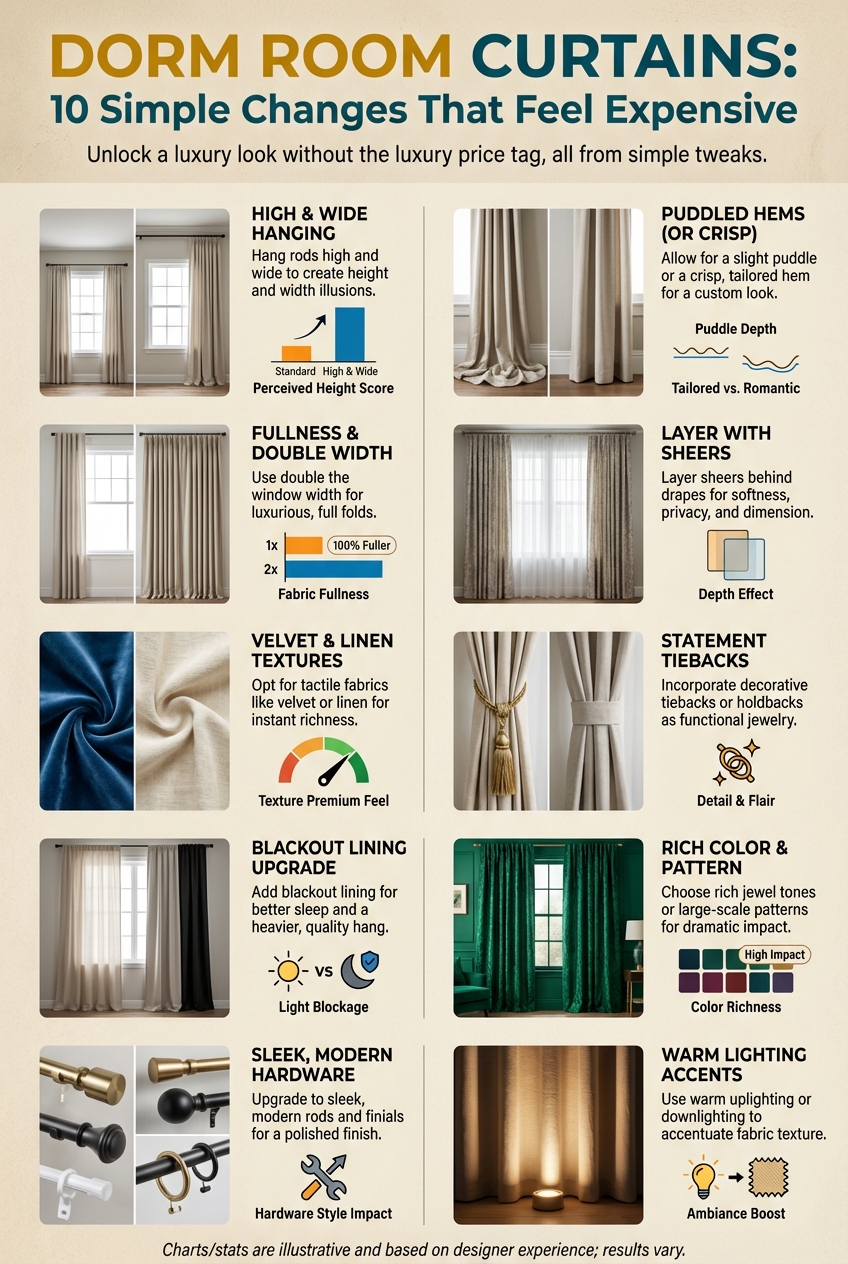 Curtains in a Dorm Room: 10 Simple Changes That Feel Expensive - photo 3