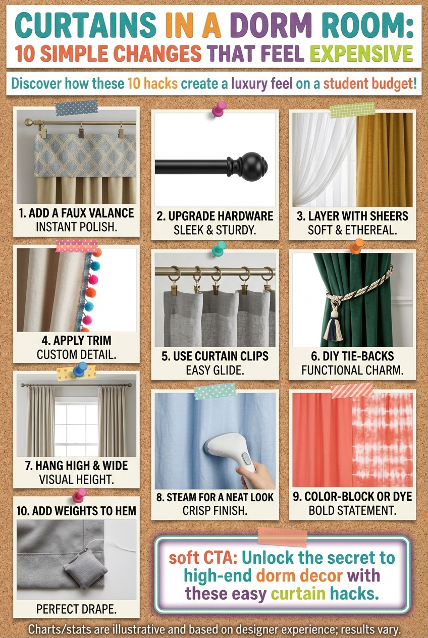 Curtains in a Dorm Room: 10 Simple Changes That Feel Expensive - photo 4