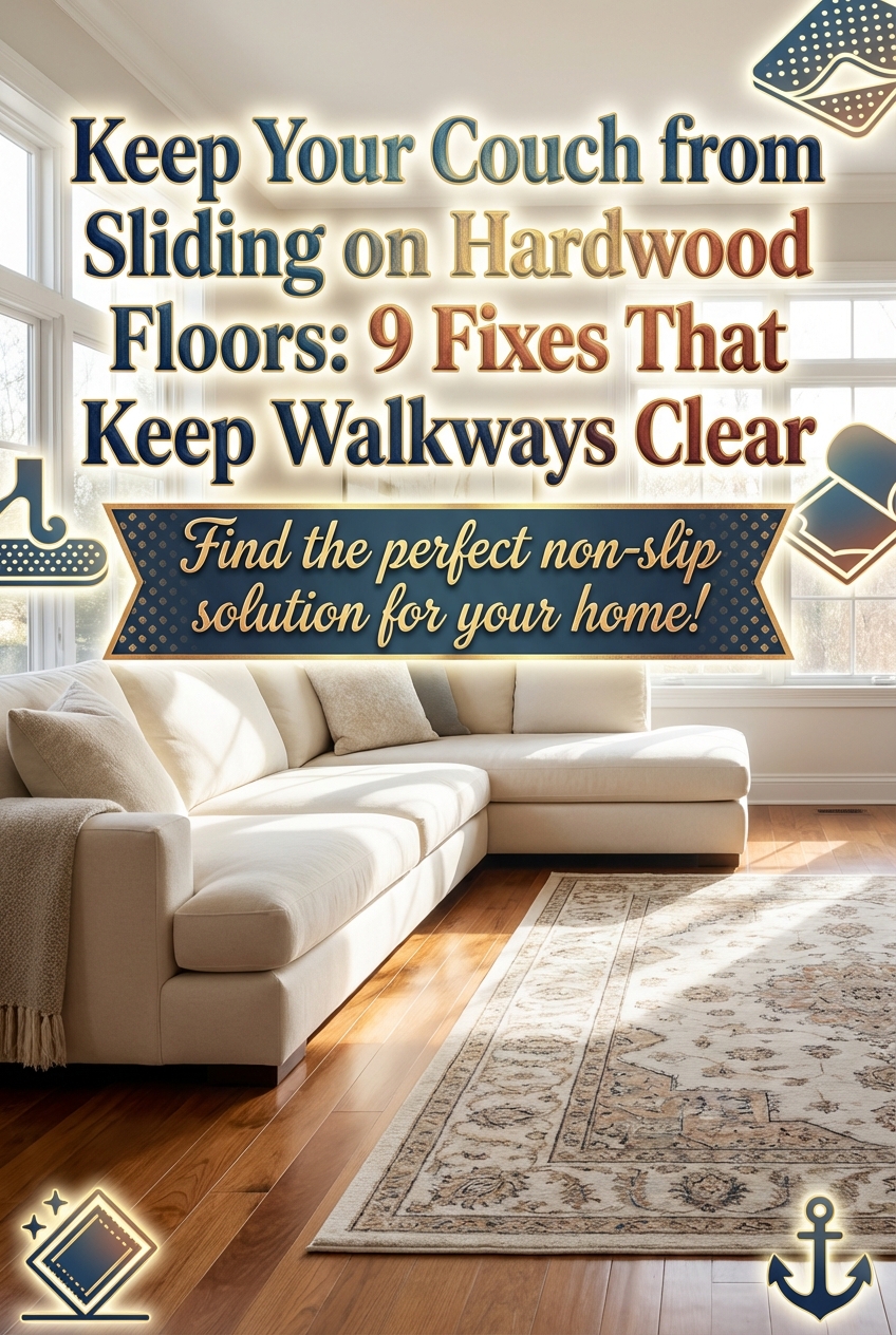 Keep Your Couch from Sliding on Hardwood Floors: 9 Fixes That Keep Walkways Clear - photo 2