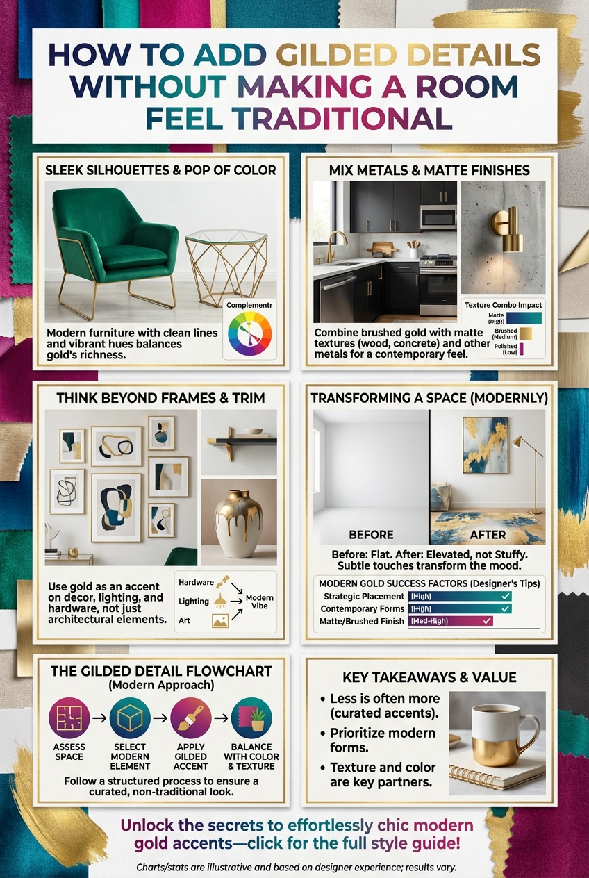 How to Add Gilded Details Without Making a Room Feel Traditional - photo 4
