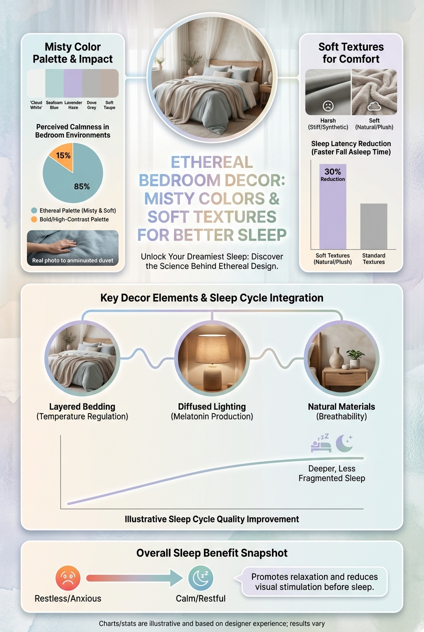 Ethereal Bedroom Decor: Misty Colors and Soft Texture for Better Sleep - photo 3