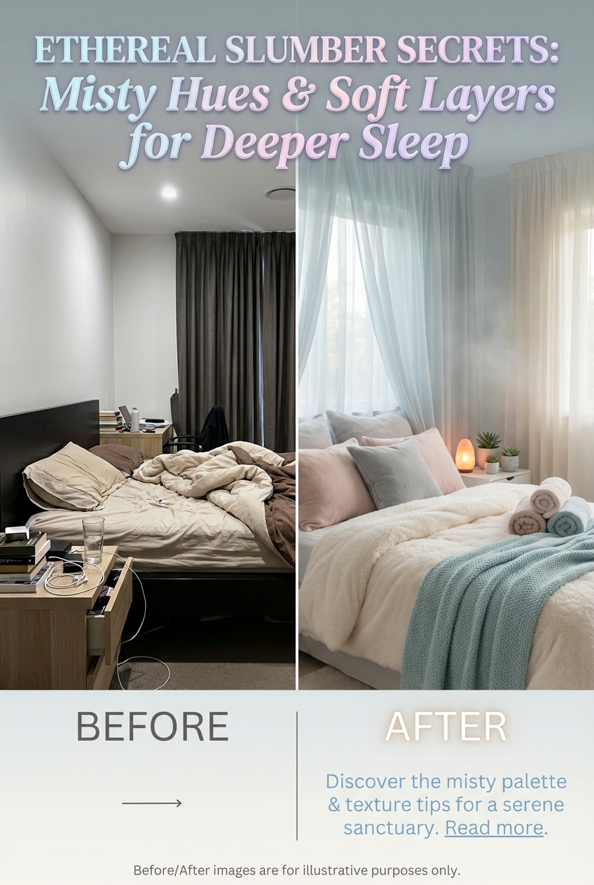 Ethereal Bedroom Decor: Misty Colors and Soft Texture for Better Sleep - photo 5
