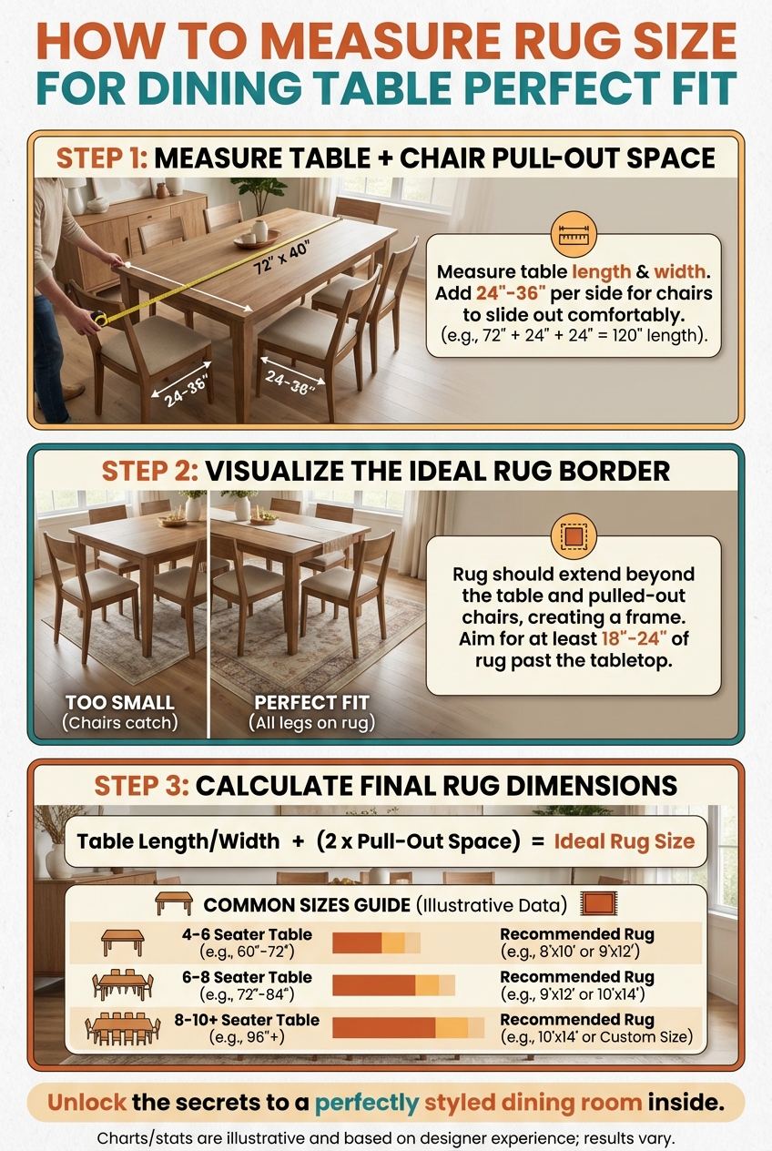 How to Measure Rug Size for Dining Table Perfect Fit - photo 3