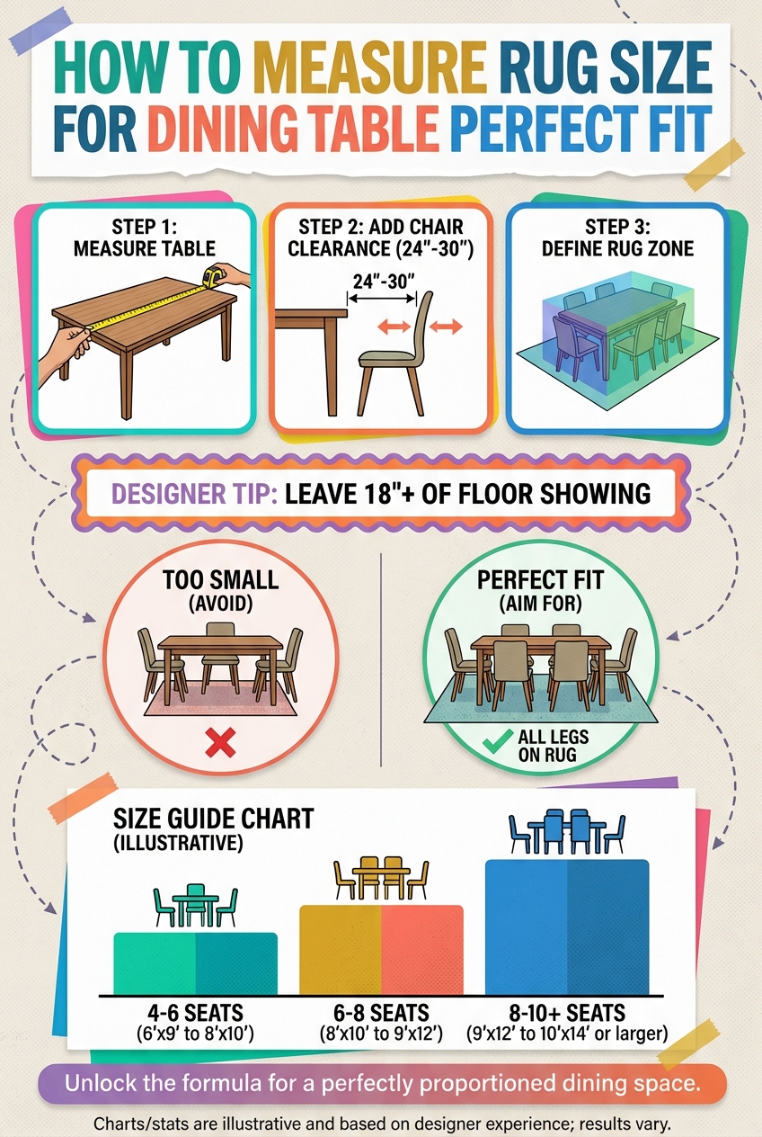 How to Measure Rug Size for Dining Table Perfect Fit - photo 4