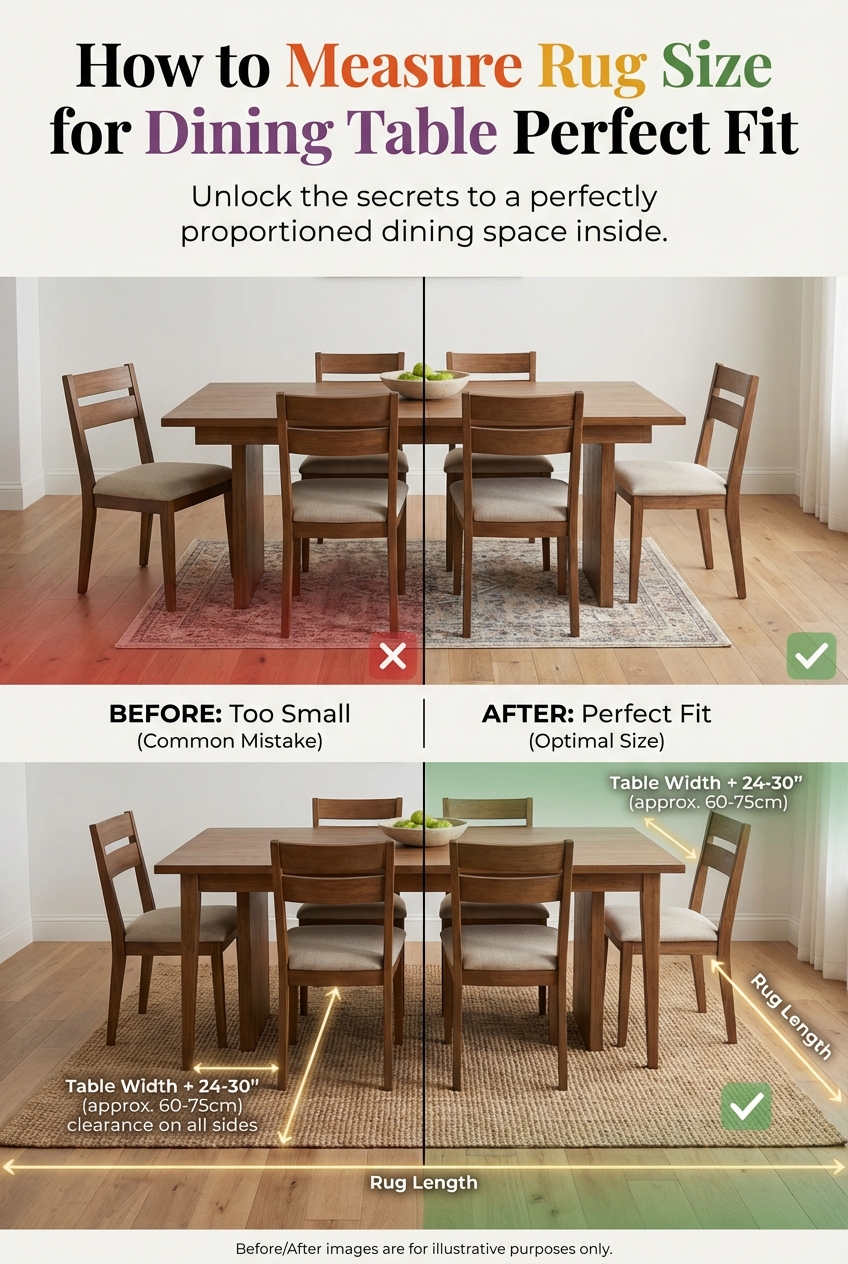 How to Measure Rug Size for Dining Table Perfect Fit - photo 5