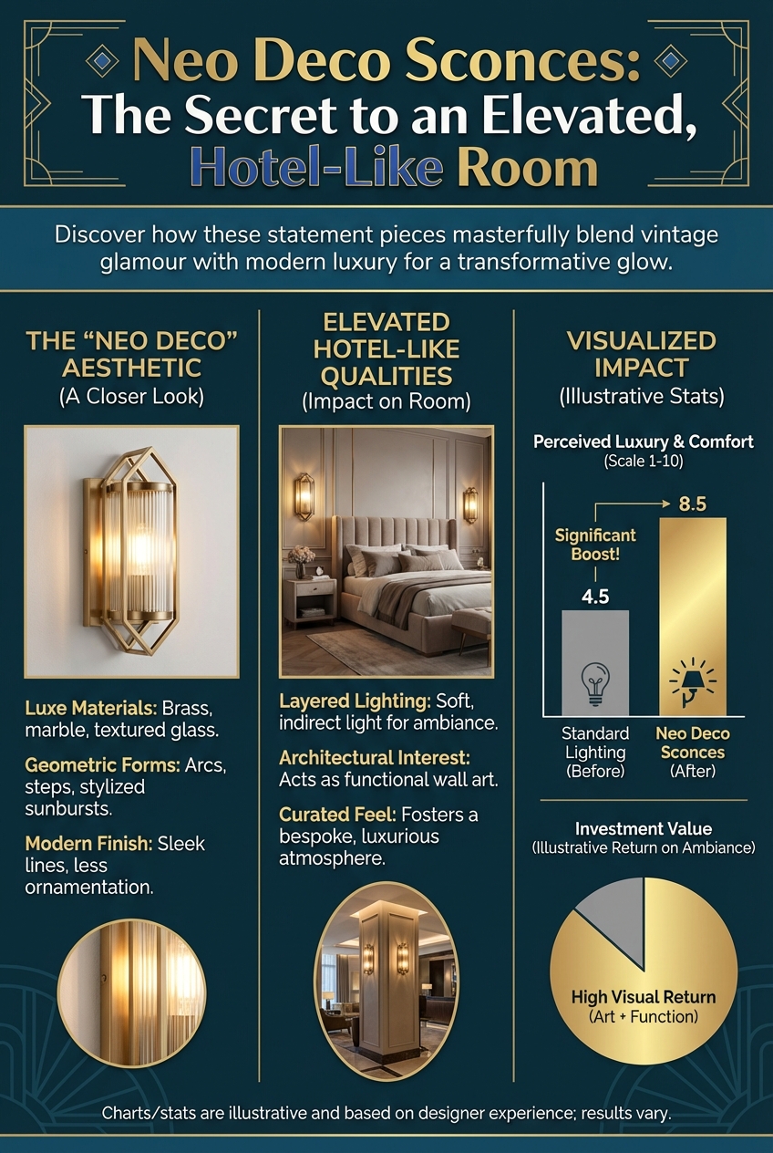 Neo Deco Sconces: The Secret to an Elevated, Hotel-Like Room - photo 3