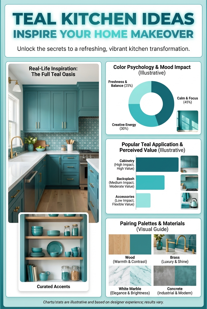 Teal Kitchen Ideas Inspire Your Home Makeover - photo 3