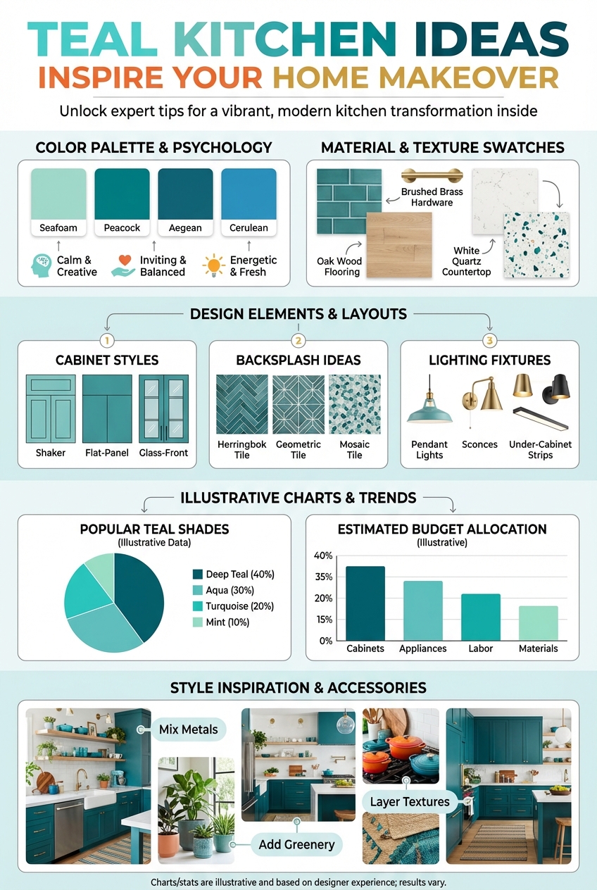 Teal Kitchen Ideas Inspire Your Home Makeover - photo 4