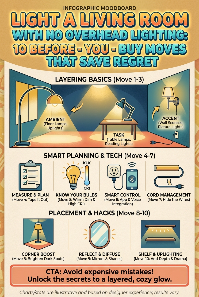 Light a Living Room with No Overhead Lighting: 10 Before – You – Buy Moves That Save Regret - photo 4