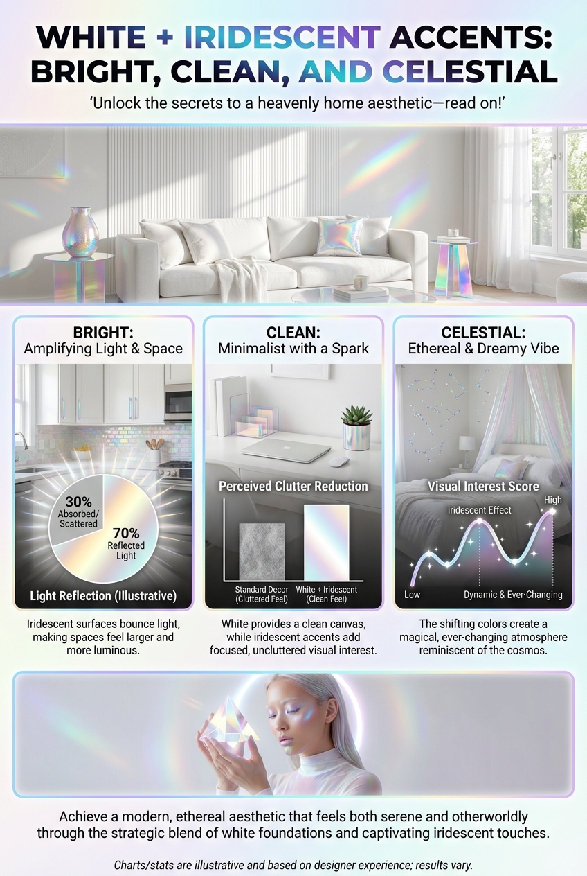 White + Iridescent Accents: Bright, Clean, and Celestial - photo 3