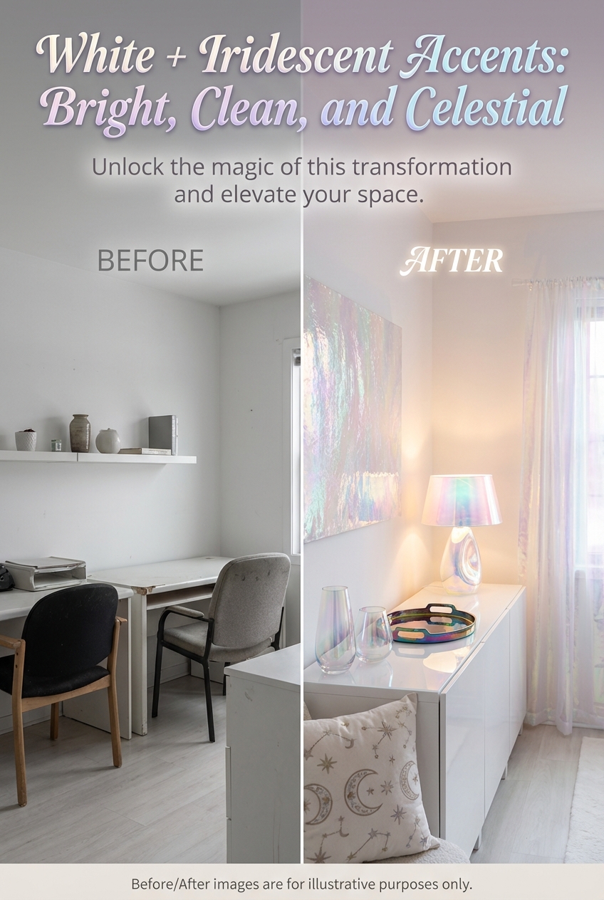 White + Iridescent Accents: Bright, Clean, and Celestial - photo 5