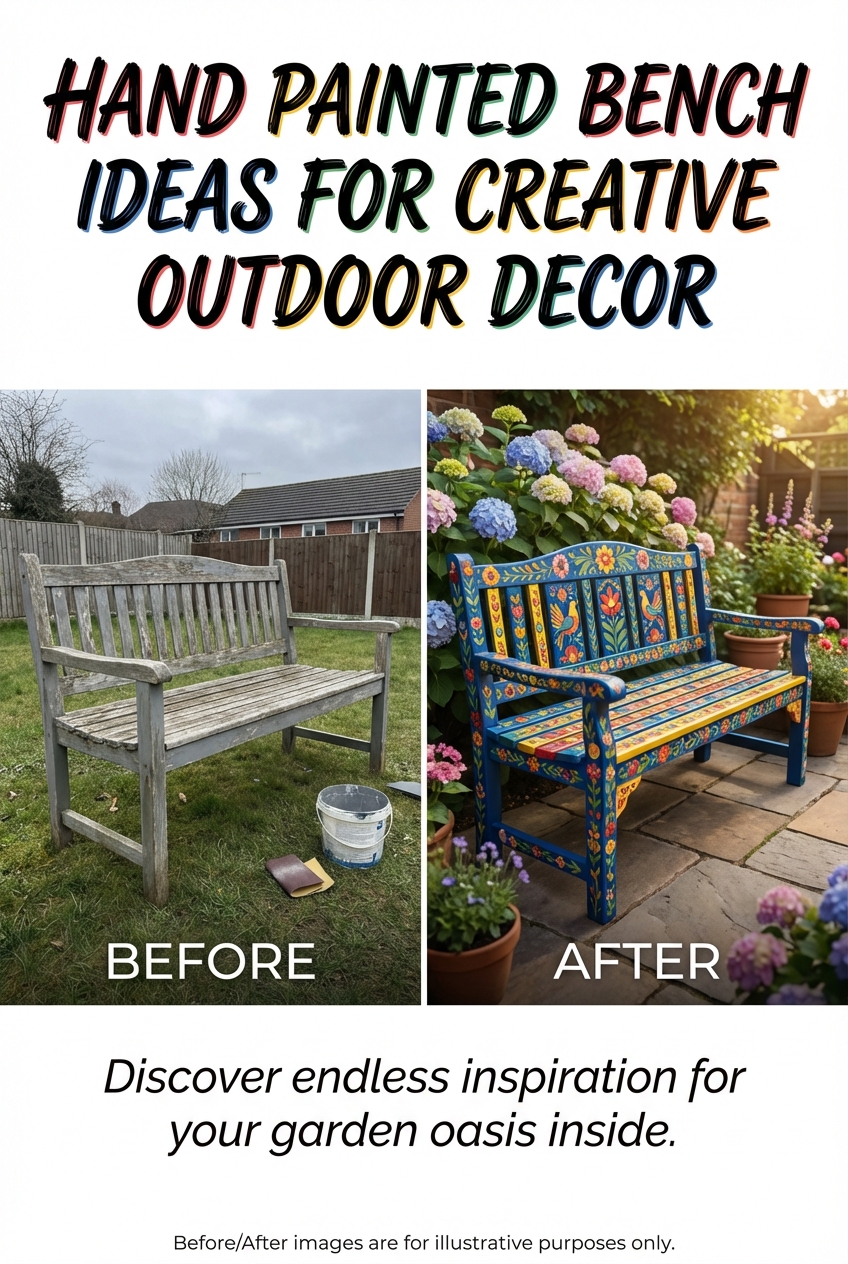 Hand Painted Bench Ideas for Creative Outdoor Decor - photo 5