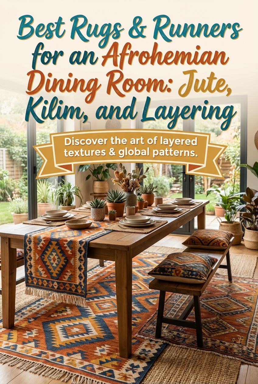 Best Rugs & Runners for an Afrohemian Dining Room: Jute, Kilim, and Layering - photo 2