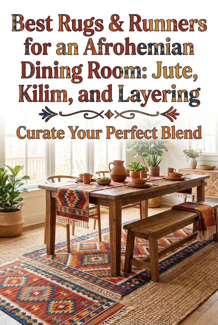 Best Rugs & Runners for an Afrohemian Dining Room: Jute, Kilim, and Layering - photo 2