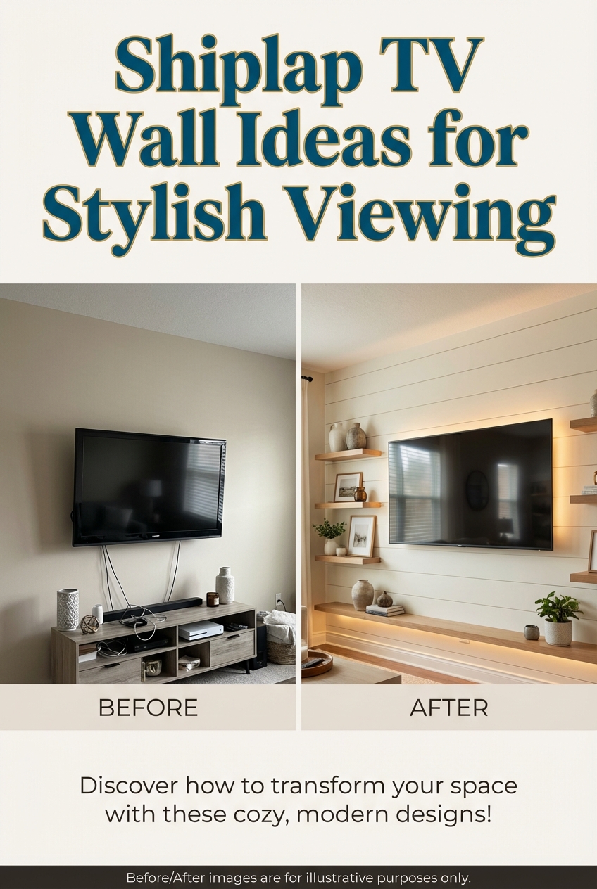 Shiplap TV Wall Ideas for Stylish Viewing - photo 5